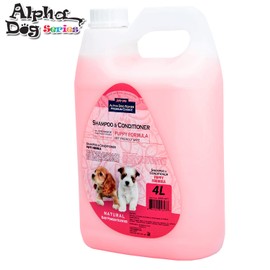 Alpha Dog Series Puppy Grooming Natural Dog Shampoo and Conditioner with Aloe Vera, pH Balanced Shampoo for Dogs, Tear-Free, Moisturizing Dog Shampoo for Sensitive Skin - (4L)