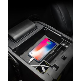 Rogierra for Ford Explorer 2020-2023 Car Center Console Organizer Tray Center Armrest Console Storage Box Insert Tray for Ford Explorer Accessories, black