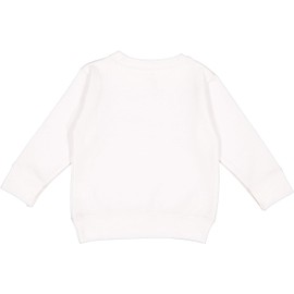 RABBIT SKINS Toddler Fleece Long Sleeve Pullover Sweatshirt, White, 7T