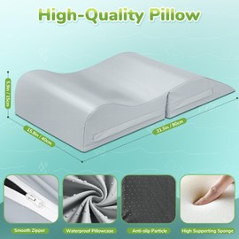 SAHEYER Hair Washing Station for Kids, Ergonomic Shampoo Foam Mat for Children Neck Support, Foldable Non-Slip Hair Washing Tray Mat for Sink Shampoo Buddy Basin Essentials at Home, Grey