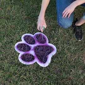 Fun Express 2 Pieces 16" x 16" Paw Print Yard Stencils, Party Supplies for Pet-Themed Party, White