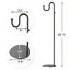 saffruff 74" Shepherds Hook Stand: Hanging Wind Chimes, Bird Feeders,