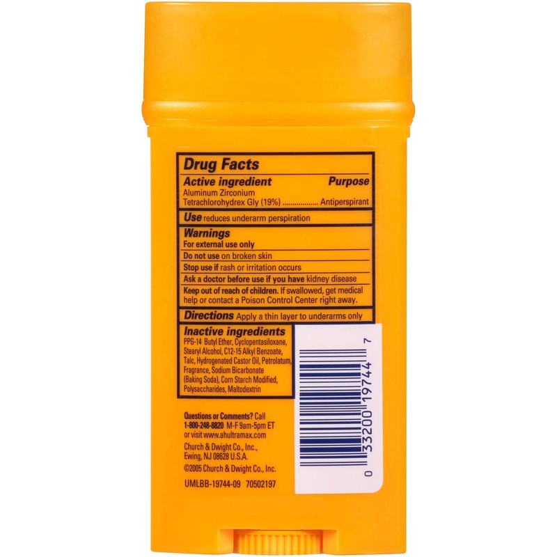 ARM & HAMMER ULTRAMAX Anti-Perspirant Deodorant Active Sport 2.60 oz