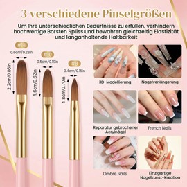 Nail Brush Set 30 Pieces with Dotting Tools Palette and Tray