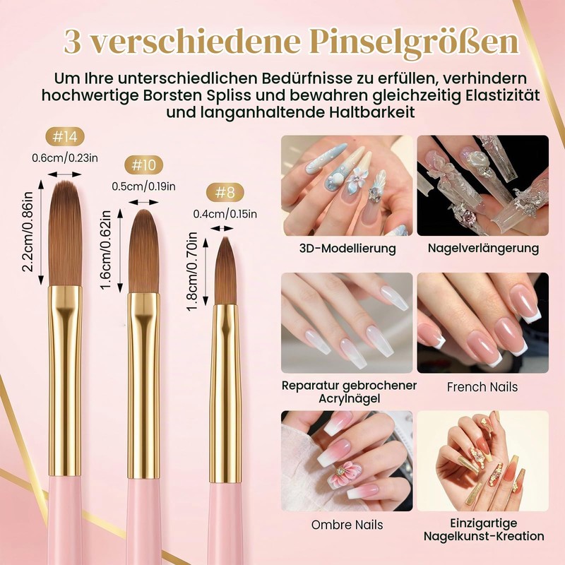 Nail Brush Set 30 Pieces with Dotting Tools Palette and