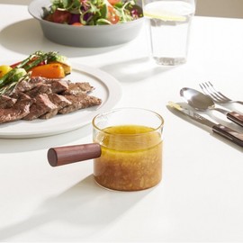 JAJU wood handle heat-resistant glass_200ml, clear transparent_FRFR / 자주 JAJU 우드핸들 내열유리잔_200ml, 투명투명_FRFR