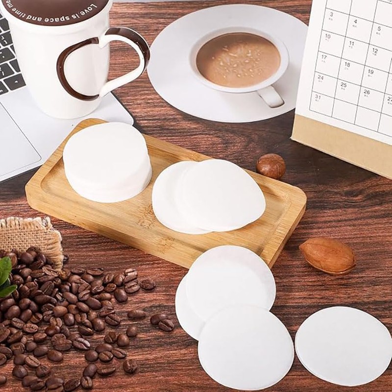 600 PCS Round Coffee Filter, Unbleached Natural Coffee Filter for