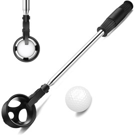 Symypy Golf Ball Retriever, 6FT Golf Ball Retriever Telescopic for Water with Automatic Locking Scoop,Golf Ball Picker Grabber Tool with Locking Clip,Golf Gift for Men