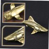 CORHAD Brass Shark Adornment Compact Desktop Decor Sturdy and Sturdy