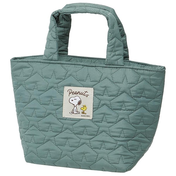 Skater KKLB2-A Quilted Fabric, Cold Insulation, Lunch Bag, 11.8 x