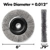Vouyar 6 Inch Stainless Steel Wire Wheel for Bench Grinder