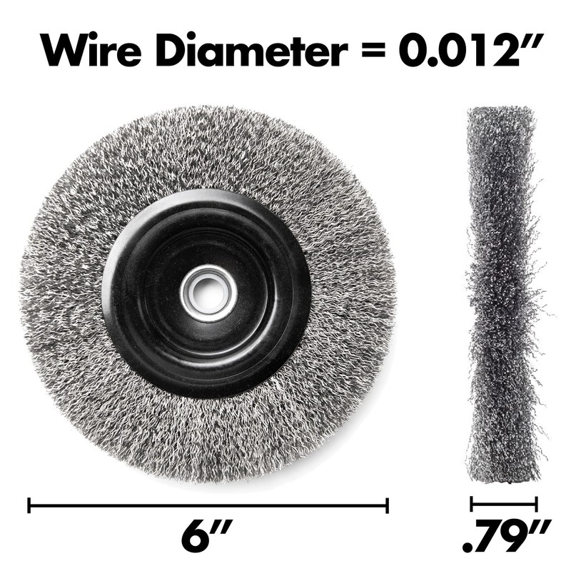 Vouyar 6 Inch Stainless Steel Wire Wheel for Bench Grinder
