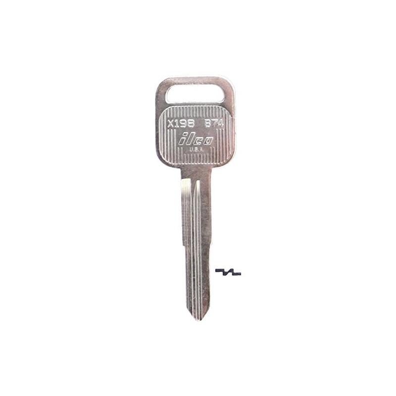 KABA ILCO B74-X198 Key Blank, Isuzu Rodeo, Trooper, Pickup, Amigo