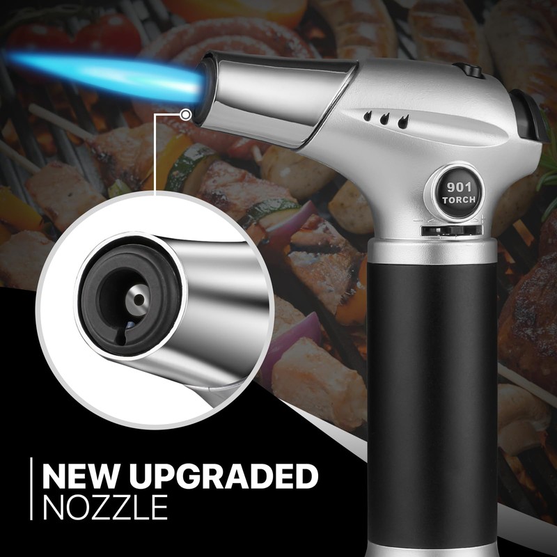 mollie Mini Butane Torch Lighter with Adjustable Flame, Small Refillable