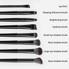 8 Pcs Eye Makeup Brushes Set, Professional Eye Makeup Brushes, Premium Makeup Brush Set Gift for Women & Girls Eye Shadow Applicator