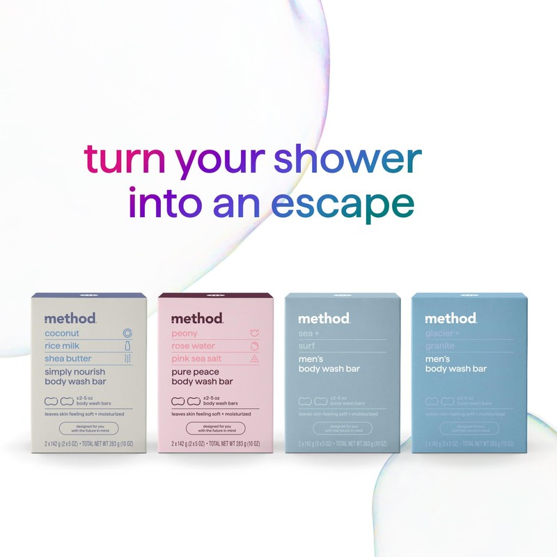 Method Bar Soap, Pure Peace, Pure Peace, Rose Water, Peonies