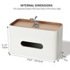 GORESE Cosmetic Tissue Box with Tray, Leather Tissue Box, Paper