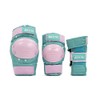 SFR Star Triple Pad Unisex Adult Skateboard Protector Set, Pink/Green,