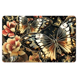 Peacoblue Bank Card Sticker Butterflies and Flowers Credit Debit Card Custom Skin Cover Protector, 4 Styles Waterproof Scratch-Proof and Attractive Decal for Most Popular EBT Transportation Key Card