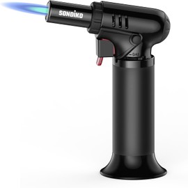 Sondiko Sondiko Butane Torch with Fuel Gauge S907, Refillable Soldering Torch with Adjustable Flame for Welding, Resin Art, Industrial(Butane Gas Not Included)