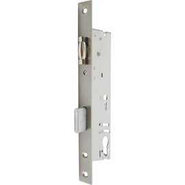 WSS Tubular Frame Lock (Mortice Lock) for Entrance and Swing Doors PZ – Backset 40 mm Flat Enclosure Suitable for Fire Protection Roller Latch and Latch, Stainless Steel