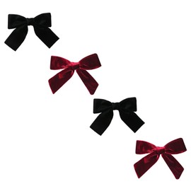 IWOWHERO 4pcs Velvet Bow Design Hair Accessories Lightweight Festival Decor Hairpins for Women Girls Comfortable Hair Ornaments for Parties and Celebrations