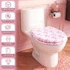 Tudomro Pink Bow Toilet Seat with Soft Round Close Decorative