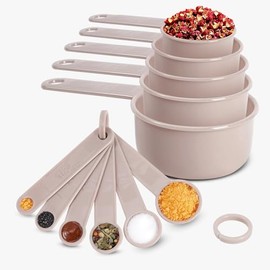 Puctstone 11PCS Measuring Spoons and Measuring Cups Set, Stackable Cups and Spoons, Nesting Cups Spoon for Cooking Baking Supplies, Kitchen Gadgets Essentials Tools