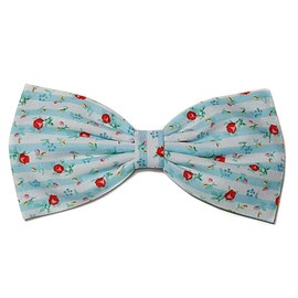 Floral Print Collection Hairbows-alligator Clip, Barrette, Headband, Blue Rose (Group 2) (Barrette, Blue Rosie Lane)
