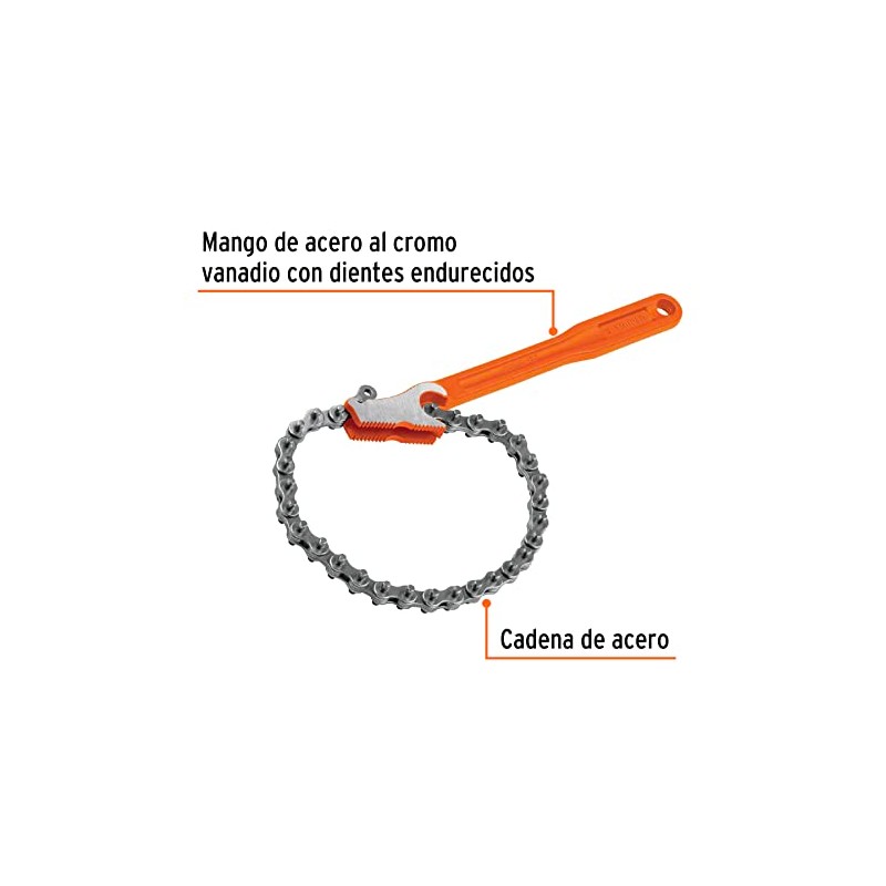 Truper LLC-801, Llave universal con cadena, 280 mm