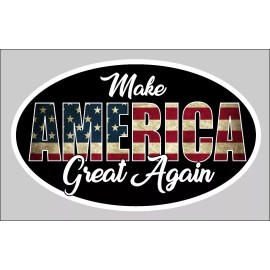 TRUMP MAKE AMERICA GREAT AGAIN MAGA STICKER AMERICAN FLAG DECAL WINDOW BUMPER