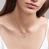 YIFSIY Butterfly Opal Necklace for Women 925 Sterling Silver Blue