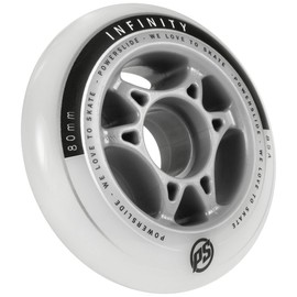 Powerslide Infinity Ii Wheels, Pack of 4, white, 80mm