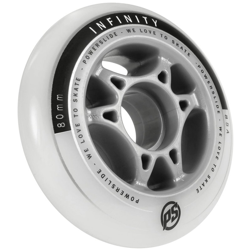 Powerslide Infinity Ii Wheels, Pack of 4, white, 80mm