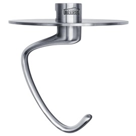 Merisch Anti-Climb Stainless Steel Dough Hook for KitchenAid 4.5-5 Qt Tilt-Head Mixers, with 5.1" Shield to Stop Dough Climbing, Replaces K45DH