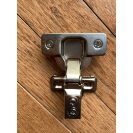Pride Industrial Short  ArmSoft/Self Close1/2" Face Frame CAM Hinge Steel Plate, Overlay W/Dowels