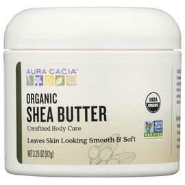 Aura Cacia Organic Shea Butter, Unrefined Body Care, Non GMO, 3.25 Ounces (Pack Of 1)