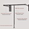 Pull Down Closet Rod for Hanging Clothes, Retractable Wardrobe Hanger