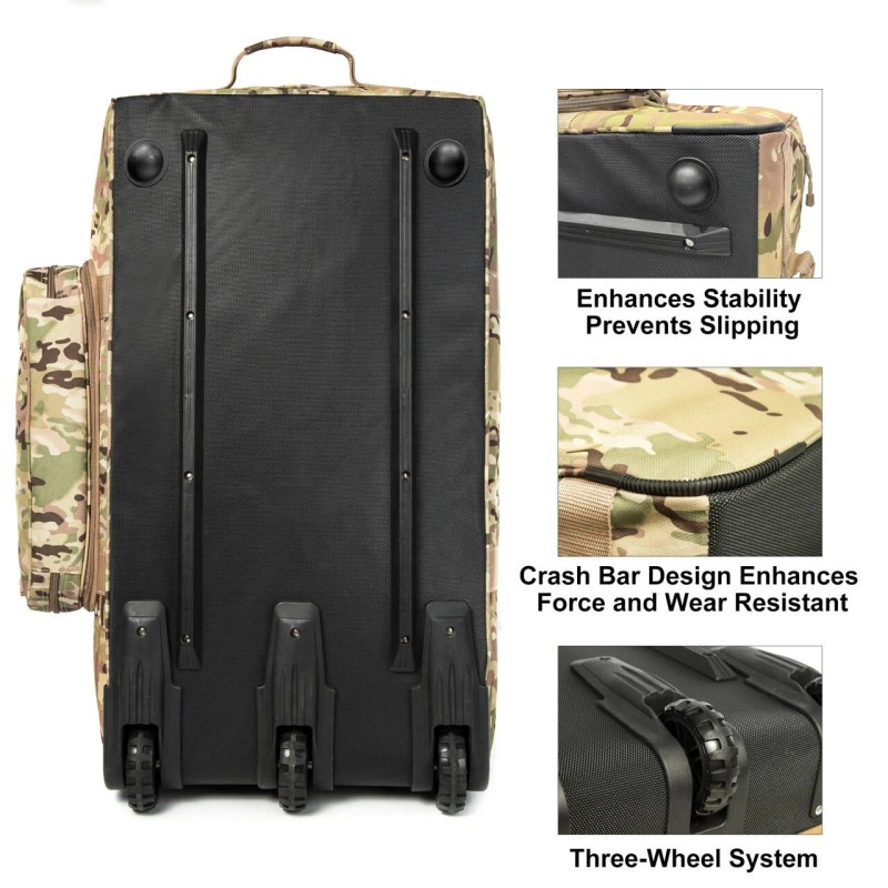 Tactical Deployment Duffle Bag Large Capacity Travel Gear Bag Camo