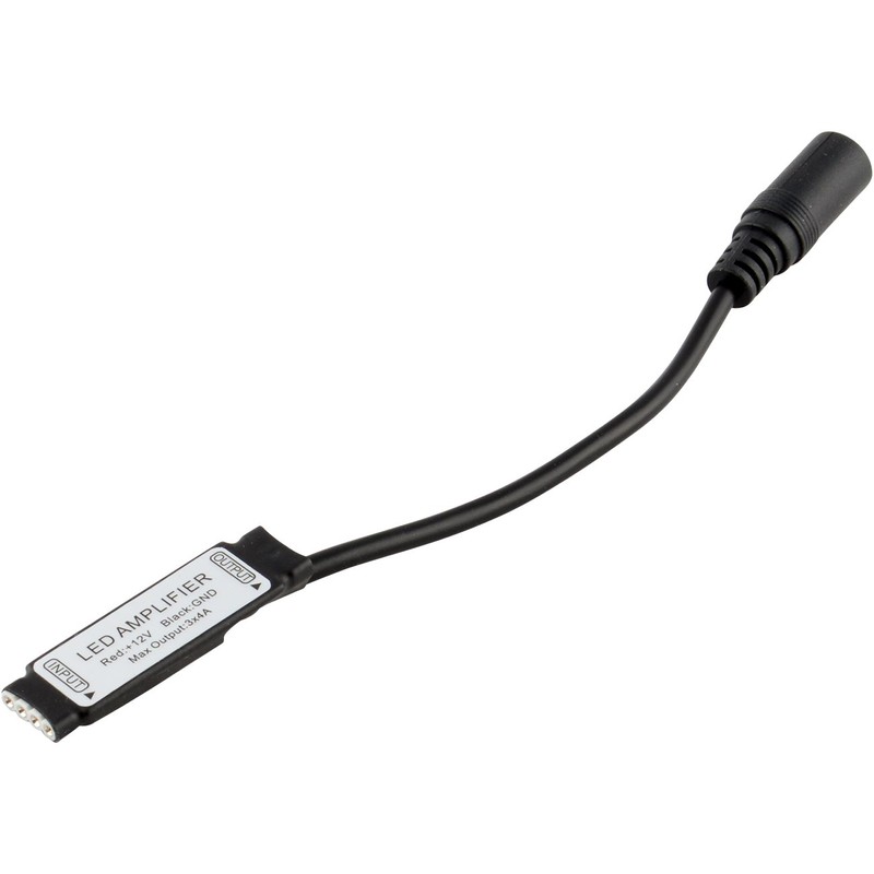 Mini Inline 12V LED Amplifier for RGB Strip Light with