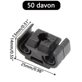 Alriedy Pack of 50 Black Plastic Car Brake Line Clip 811611797 Car Parts Ensure a Stable Connection