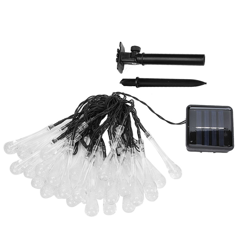 DropShaped 30 LED Solar String Light Waterproof Garden Decoration Light