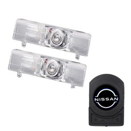 Yaoperfor Courtesy Light, HD Fade-Resistant Curtain Lamp, LED Logo Projection, Compatible with Nissan Elgrand E52 Series Elgrand Door Welcome Light