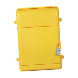 Milageto Wall Hanging Mailbox Post Box Donation Box Ballot Box for Holding Envelopes Paperwork Newspapers Suggestion Collection, Yellow