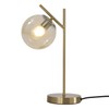 Fulesi Mid Century Modern Table Lamp Gold Globe Nightstand Lamp