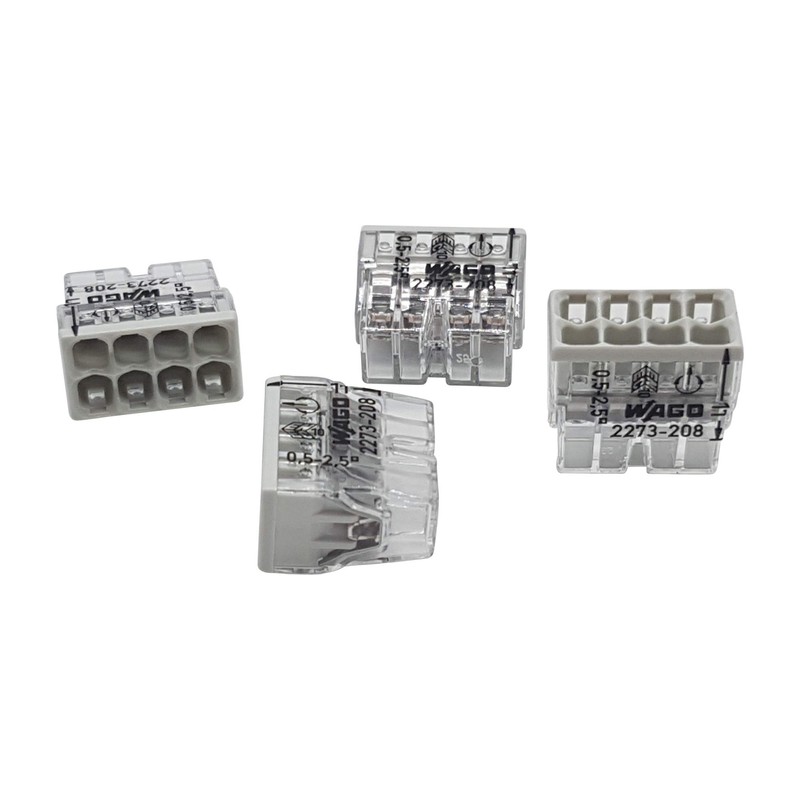 10 x Wago Connector 8 Head 0, 5–2,5 MM2 Grey