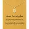 RZKING Saint Christopher Necklace for Women St Christopher Medal Jewelry