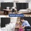 Kokorona 6 Panel Room Divider, 6FT Tall Rolling Privacy Screen