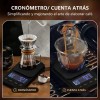 Báscula Digital de Cocina HALMAN con Temporizador para Café y
