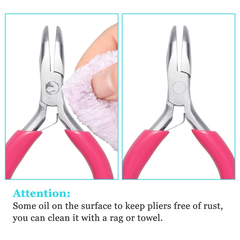 SPEEDWOX Mini Long Nose Pliers Curved 3 Inch Chain Plier